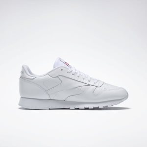 Reebok Classic Leather Vector Turnschuhe Herren - Weiß/Tiefes Rot/Navy - DE 093-RQW